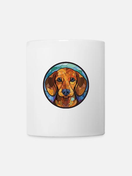 Westfälische Dachsbracke Hunderasse Aquarellglas - Tasse - Weiß