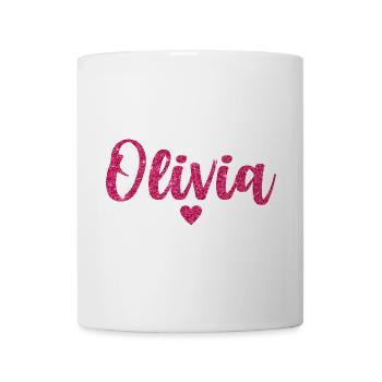 Olivia Herz Pink - Tasse - Weiß - Vorne