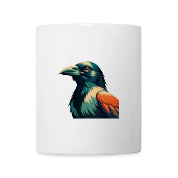 Crow Cartoon Character Colorful Pet Animal - Mug - white - Front