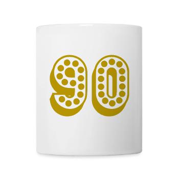 90. 90 JAHRE. 90-JÄHRIGES JUBILÄUM. 90-JÄHRIGES JUBILÄUM. - Tasse - Weiß - Vorne