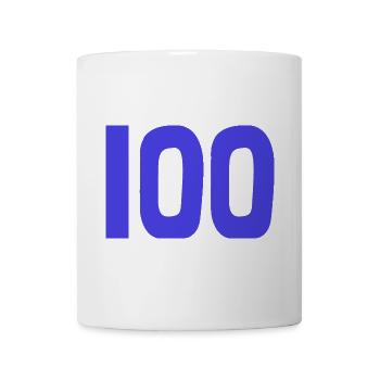 100. 100 JAHRE. 100-JÄHRIGES JUBILÄUM. 100. GEBURTSTAG - Tasse - Weiß - Vorne