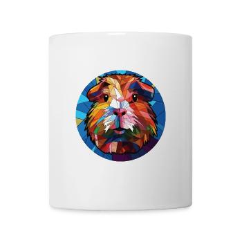 Meerschweinchen Bunte Aquarell-Tierillustration - Tasse - Weiß - Vorne