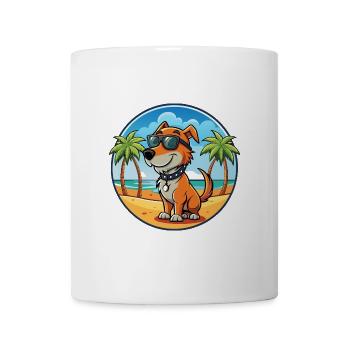 Polnische Jagdhund Hund Rasse Cartoon Sonnenbrille - Tasse - Weiß - Vorne