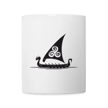Voile de navire viking Triskel - Mug blanc - blanc - Devant