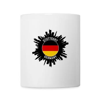 Stuttgart Skyline Deutschland Flagge Reisesouvenir - Tasse - Weiß - Vorne