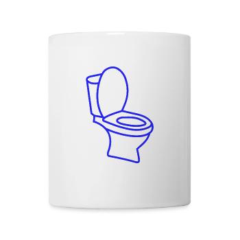 Klo WC Toilette - Tasse - Weiß - Vorne
