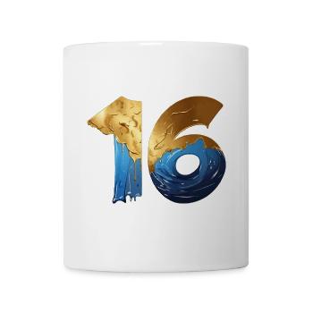 NO. 16 NUMBER 16 COOL 16TH BIRTHDAY - Mug - white - Front