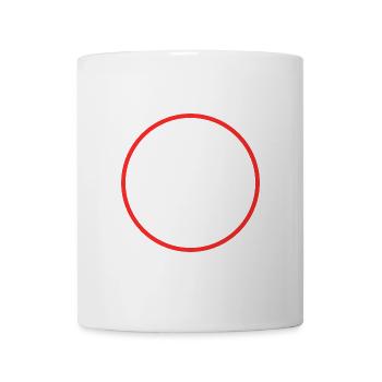 Kreis Ring Form Symbol Rot - Tasse - Weiß - Vorne