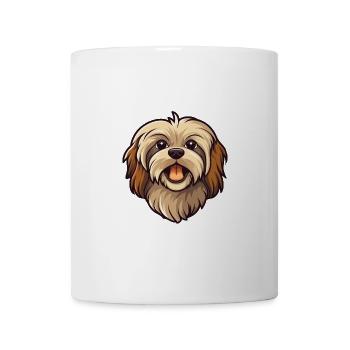 Lowchen Kleiner Löwe Hunderasse Cartoon Kawaii Illus - Tasse - Weiß - Vorne