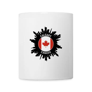 Calgary Skyline Kanada Flagge Reisesouvenir - Tasse - Weiß - Vorne