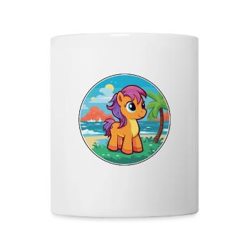 ponny aquarell cartoon kawaii clipart tier - Tasse - Weiß - Vorne