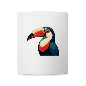 Toucan Cartoon Character Colorful Pet Animal - Mug - white - Front