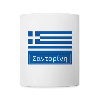 Santorini Written in Greek - Mug - white - Front