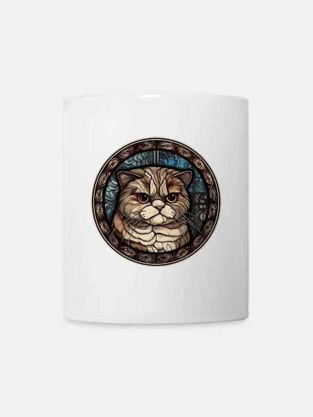 Scottish Fold Katzenrasse Aquarellglas - Tasse - Weiß