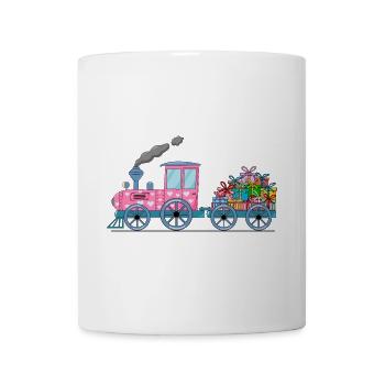 Train pour enfants avec remorque rose - Mug blanc - blanc - Devant