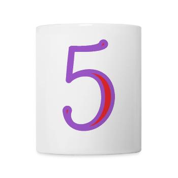 5. 5 YEARS. 5th ANNIVERSARY. 5 YEAR ANNIVERSARY - Mug - white - Front