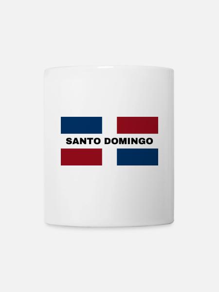 Santo Domingo City in Dominican Republic Flag - Mug - white