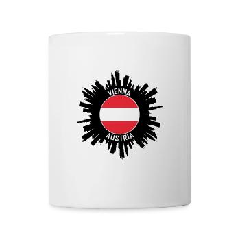Wien Skyline Österreich Flagge Reisesouvenir - Tasse - Weiß - Vorne