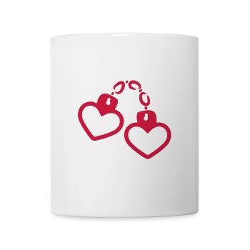 Handschelle Herz - Tasse - Weiß - Vorne