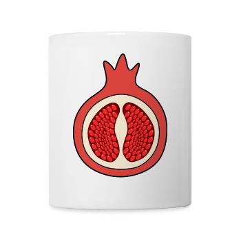 Granatapfel Apfel Frucht rot rote Früchte vegan - Tasse - Weiß - Vorne