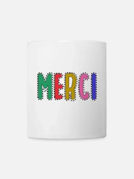 MERCI. MAÎTRESSE. MAÎTRE. MERCI MAÎTRESSE - Mug blanc - blanc