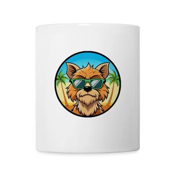 Griffon Bruxellois Hunderasse Cartoon Sonnenbrille - Tasse - Weiß - Vorne