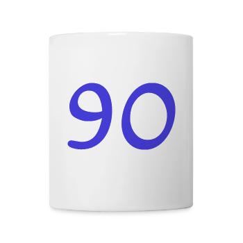 90. 90 JAHRE. 90-JÄHRIGES JUBILÄUM. 90-JÄHRIGES JUBILÄUM. - Tasse - Weiß - Vorne