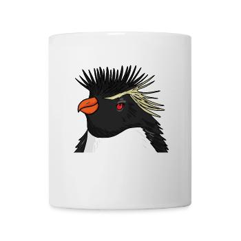Pinguin mit Haare Felsenpinguin - Tasse - Weiß - Vorne