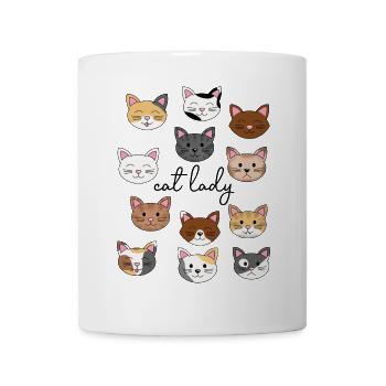 Cat Lady - Tasse - Weiß - Vorne