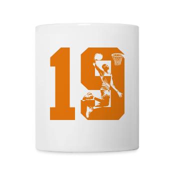 NUMMER 19 BASKETBALL 19. GEBURTSTAG - Tasse - Weiß - Vorne