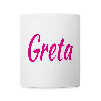 Greta Script Pink - Tasse - Weiß - Vorne