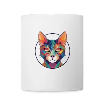 Pixie Bob Katze bunte Aquarell Haustier Illustration - Tasse - Weiß - Vorne