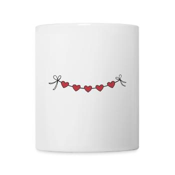 Herzgirlande Girlande Herzen - Tasse - Weiß - Vorne