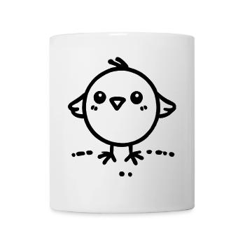 poussin effronté - Mug blanc - blanc - Devant
