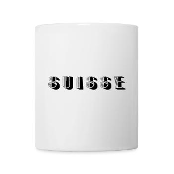 SUISSE. HUMOUR. PAYS. DRAPEAU. GENEVE. LAUSANNE - Mug blanc - blanc - Devant