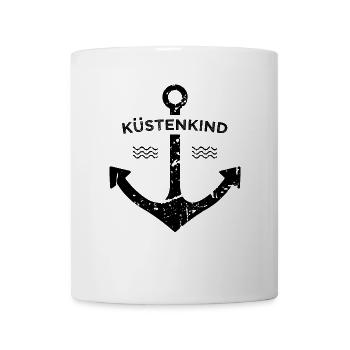 Küstenkind Heimat Ostsee Nordsee Geschenkidee - Tasse - Weiß - Vorne