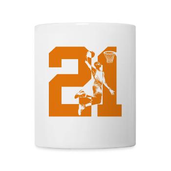 NUMMER 21 BASKETBALL 21. GEBURTSTAG - Tasse - Weiß - Vorne