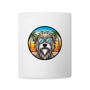 Lunettes de soleil Bergamasco Shepherd Dog Breed Cartoon - Mug blanc - blanc - Devant