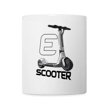 Escooter E-Roller Geschenk Rider ebike Scooter - Tasse - Weiß - Vorne