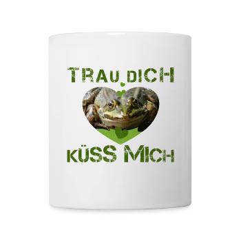 küss mich Frosch verzaubert - Tasse - Weiß - Vorne