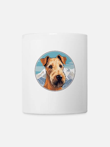 Irish Terrier Hunderasse Cartoon Kawaii Aquarell - Tasse - Weiß