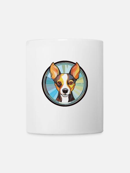 Ratterrier-Hunderasse Aquarell-Illustration - Tasse - Weiß