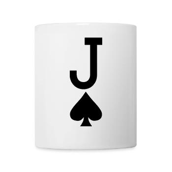 Carte à jouer au poker - Jack of Spades / Jokers - Mug blanc - blanc - Devant