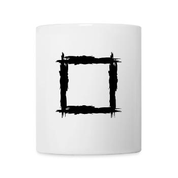Quadrat Schwarz - Tasse - Weiß - Vorne