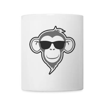 Fränky der Affe - Cooler Affe mit Sonnenbrille - Tasse - Weiß - Vorne