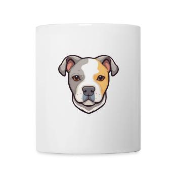 Staffordshire Bullterrier Hunderasse Karikatur Kawai - Tasse - Weiß - Vorne
