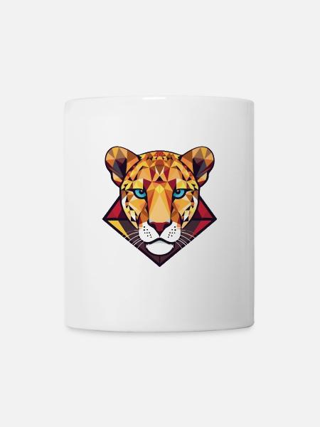 Gepard bunte Aquarell-Tier-Illustration - Tasse - Weiß