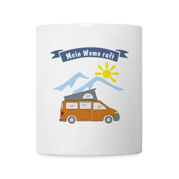 womo ruft campingbus - Tasse - Weiß - Vorne