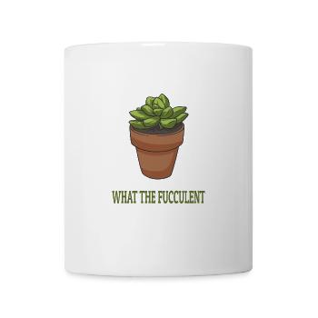 Sukkulente Pflanzen - Tasse - Weiß - Vorne