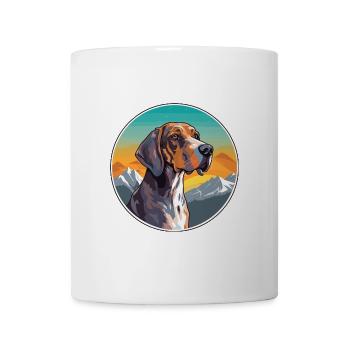 Plott Hund Hund Rasse Cartoon Kawaii Aquarell - Tasse - Weiß - Vorne
